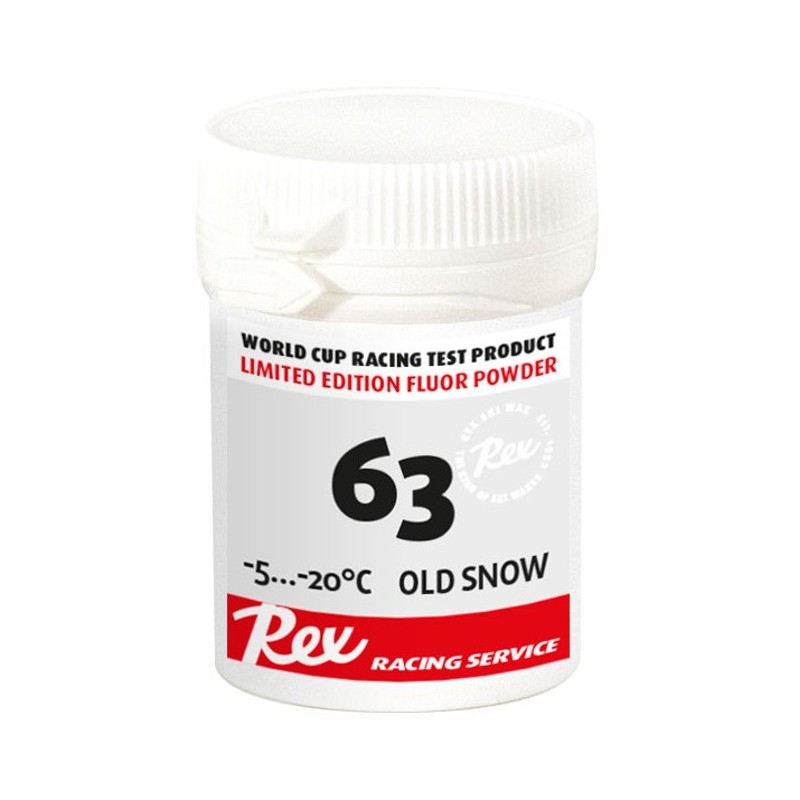 Fluor poeder Rex 63 "oude sneeuw" -5°C...-20°C, 30g Fluor poeder Rex 63 "oude sneeuw" -5°C...-20°C, 30g